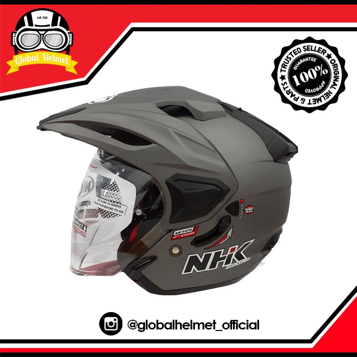 Nhk Halfface Helmet NHK Predator Crypton Solid Shopee Singapore