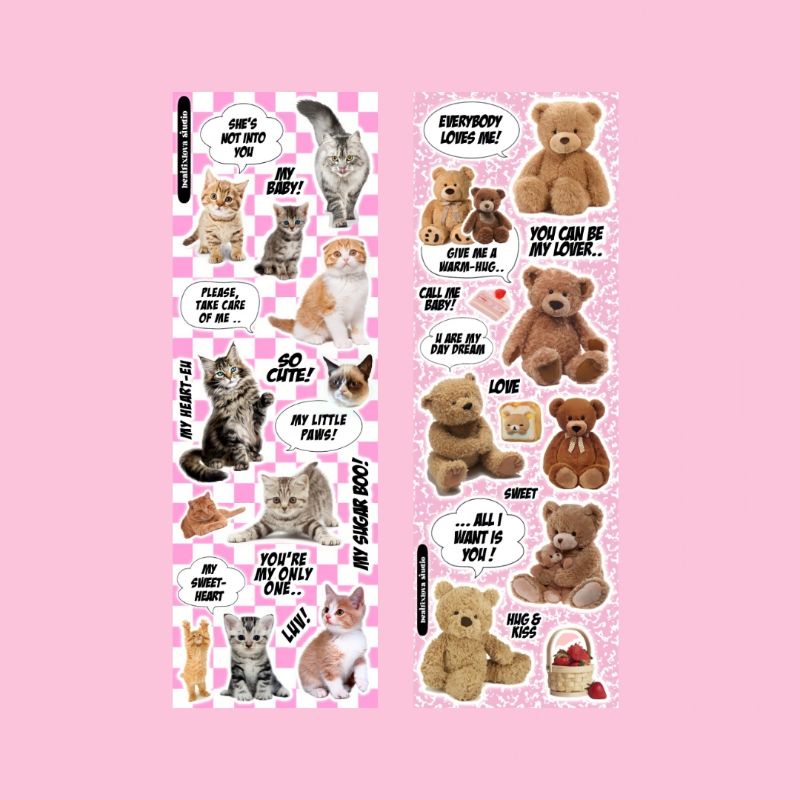 beatrixlova], Luvey Bubba Boo Sticker, Speech Text Bubble