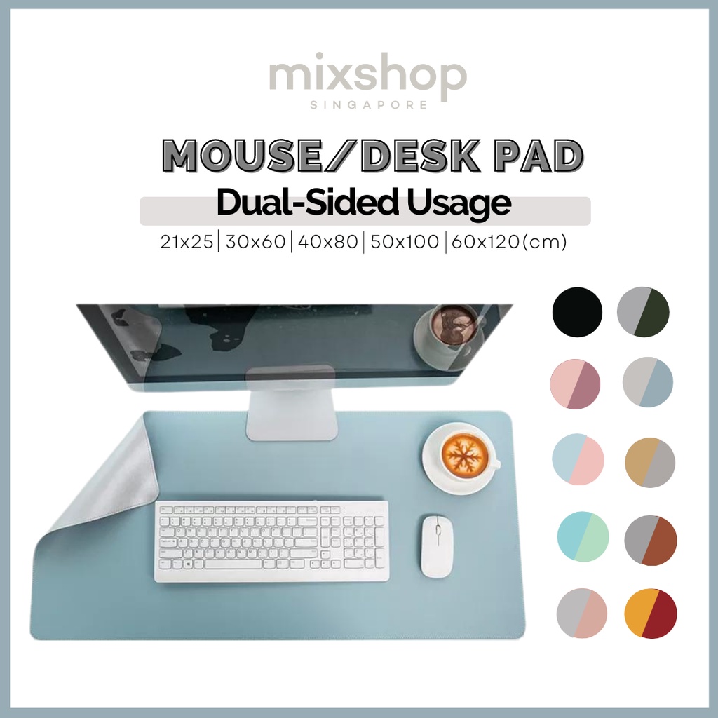 mixshop Premium Leather Large Mouse Pad/ Desk Pad for Laptop/Computer [SG READY STOCK]
