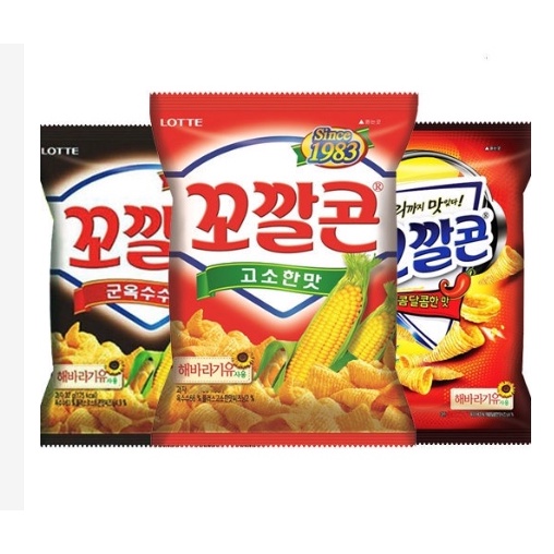[Korea Snack]kkokalcorn LOTTE Snack Popping Corn Chips 3 flavors