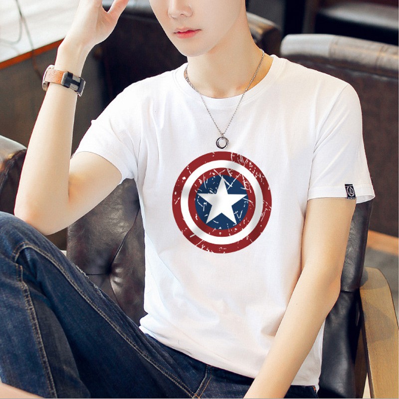 BFY Cotton S-6XL Men's T Shirt Round Neck Clothing TShirts Short Sleeved Casual T Shirt Man plus Size