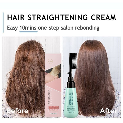 Dry and straighten clearance hair in one step