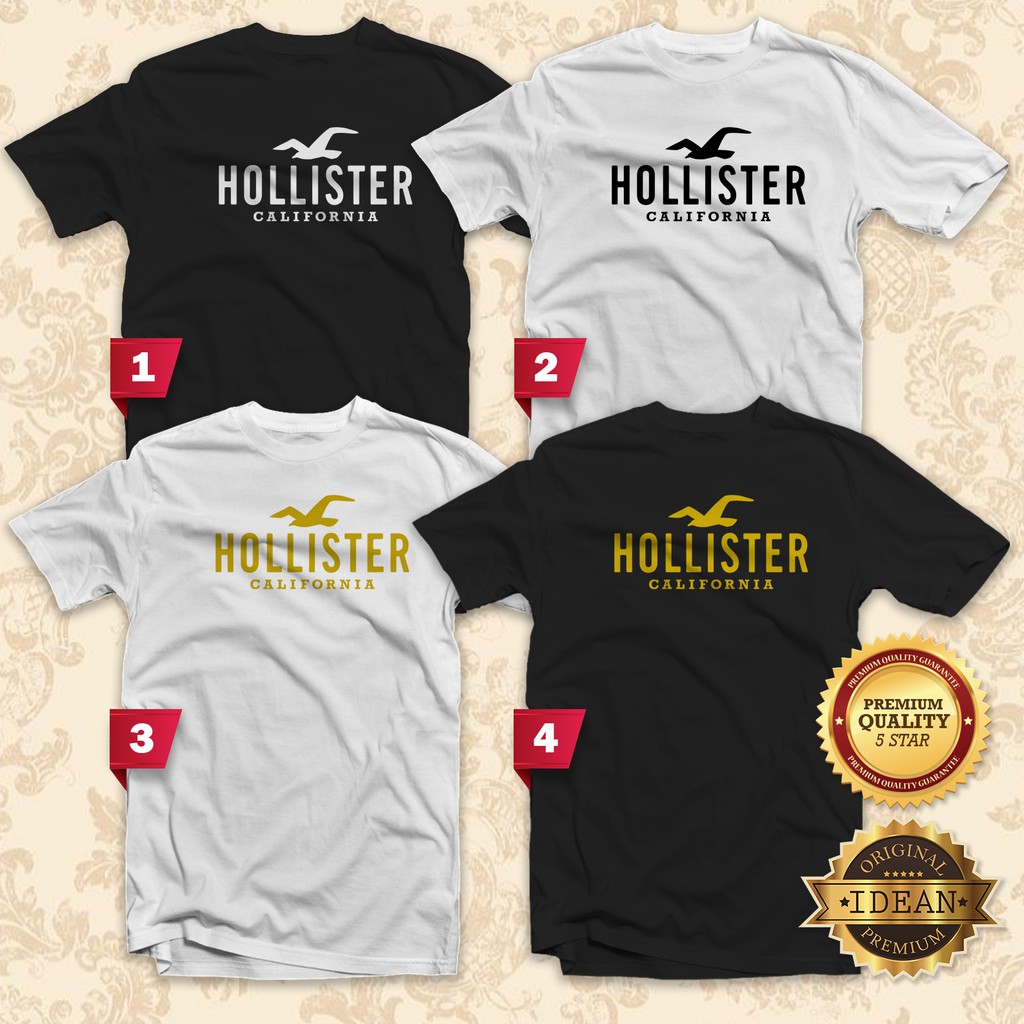TShirt HOLLISTER T-Shirt Men Women Cotton Sleeve Baju T shirt Kaos Cloth Apparel Clothing Tee Tops wear brand S366