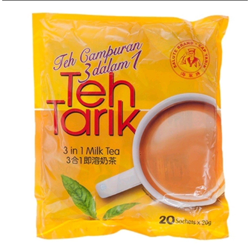 SALUTE Brand Teh Tarik 3 in 1 Pull Milk Tea 20 x 20g Sachets [SG Stock ...