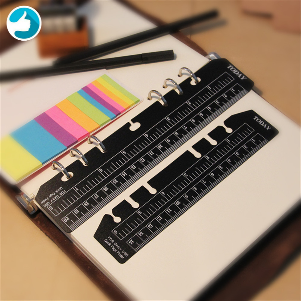 A5/A6 6 Holes Ruler For Binder Planner Notebooks Office School Index