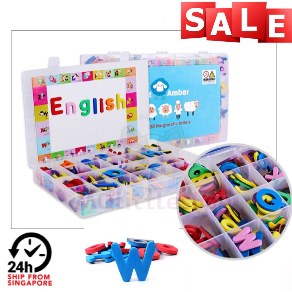[Educational Toy] Magnetic Letter Set Number Set with White Board with ...
