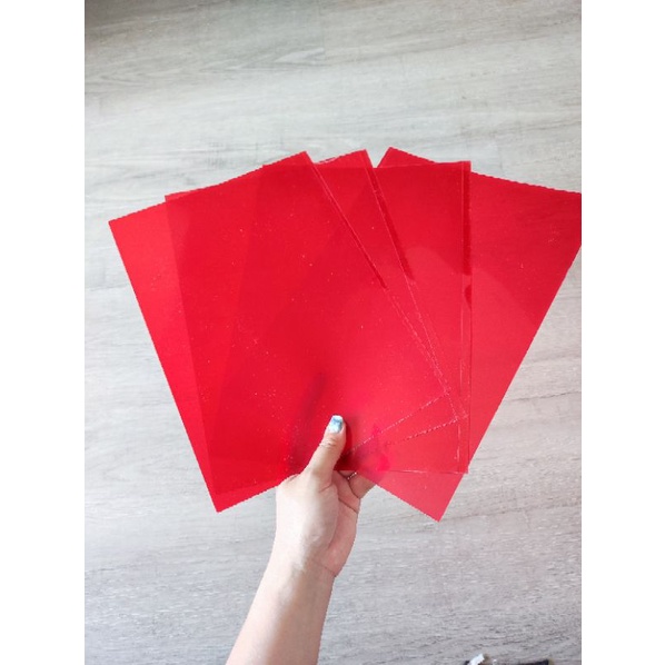 Transparent Red Plastic Sheet. A4 size. Suitable for ant keeping