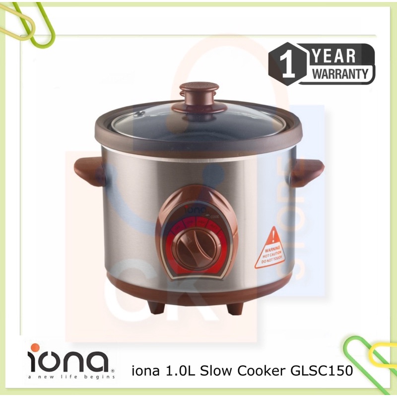 Iona 1.0L Electric Slower Cooker [Purple Clay Pot] GLSC150 GLSC 150