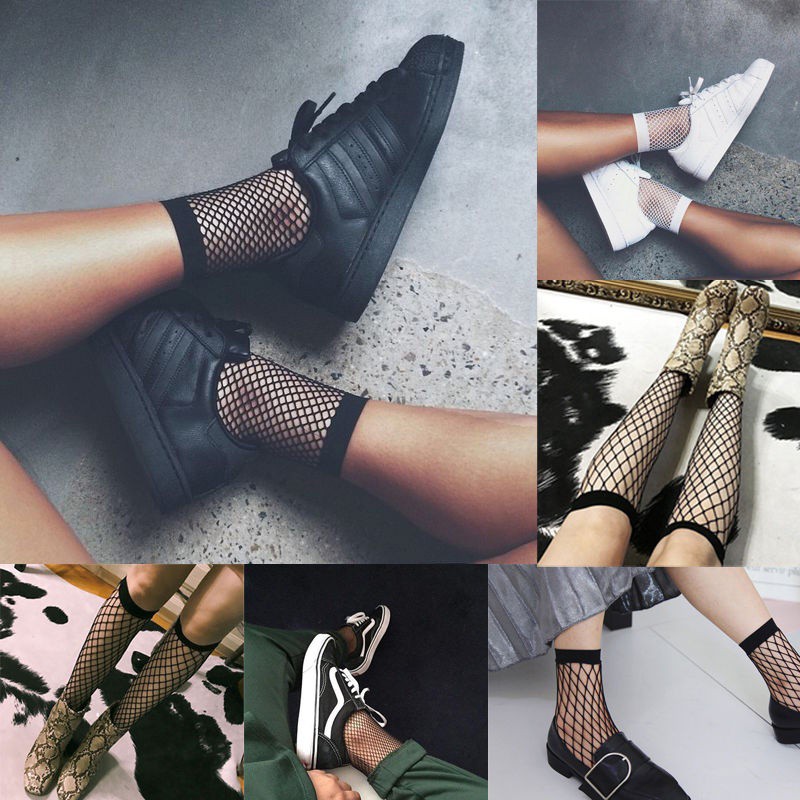 Fishnet ankle socks outfit hot sale