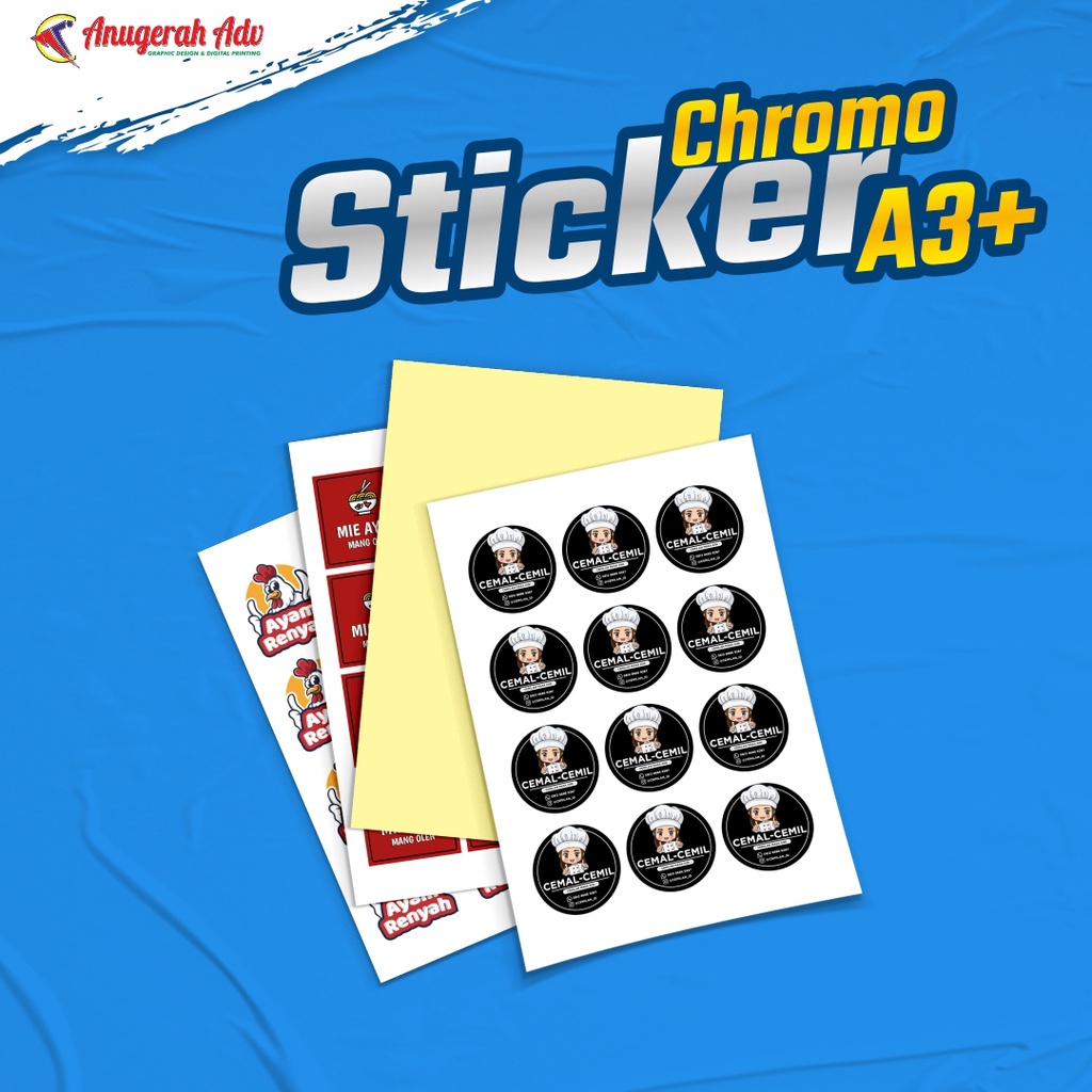 PRINT CHROMO STICKER | CROMO stickers | NAME LABEL | WALL | Motorcycle ...