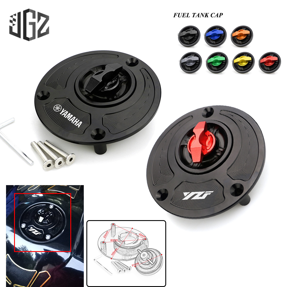 for Yamaha YZF R1 R3 R15 R25 MT09 Motorcycle Fuel Gas Tank Cover Keyless Twist Off Oil Protector Cap Cup CNC Motorbike Accessories Shopee Singapore