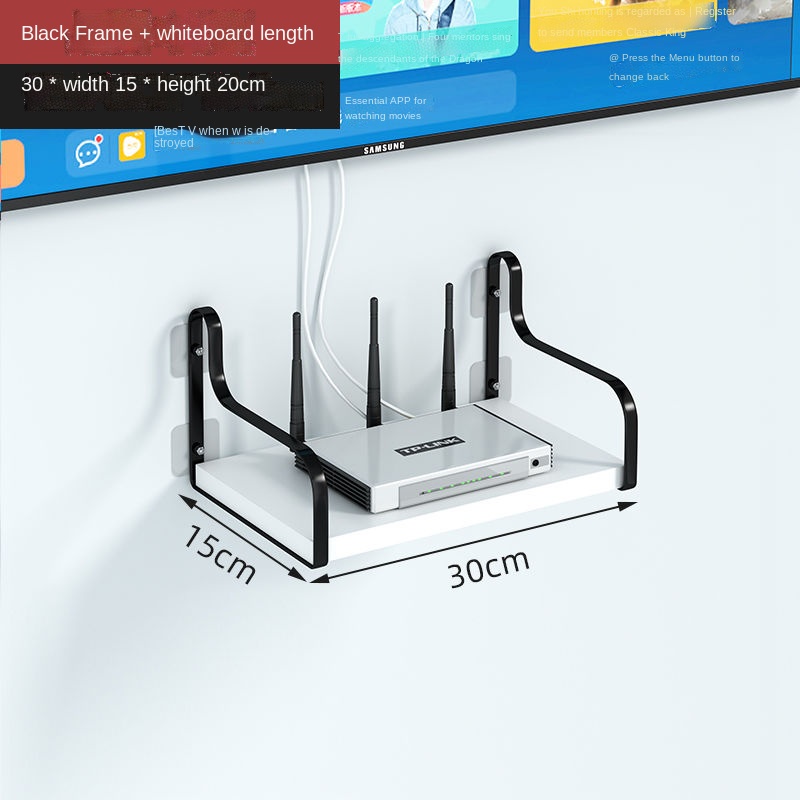 TV Wall Set Top Box WIFI Router Storage Rack Wall Hanging Shelf TV Sets ...