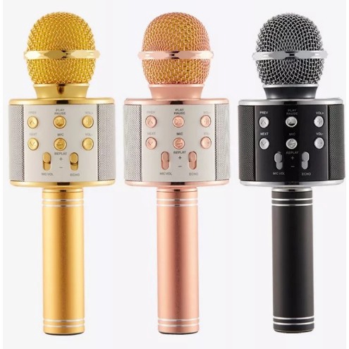 WS858 Bluetooth Wireless Condenser Karaoke Microphone Player Mic ...