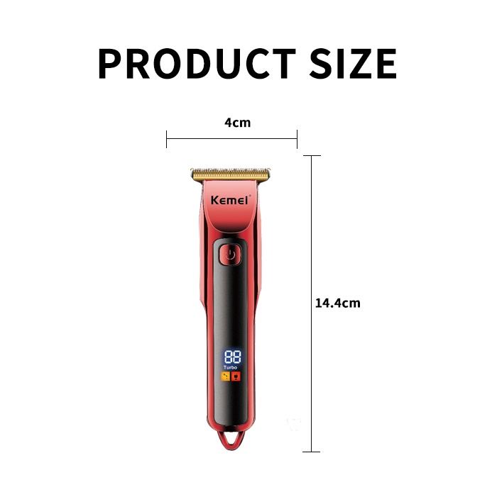 Kemei 0mm Hair Trimmer Barber Hair Clipper Cordless Hair Cutting ...