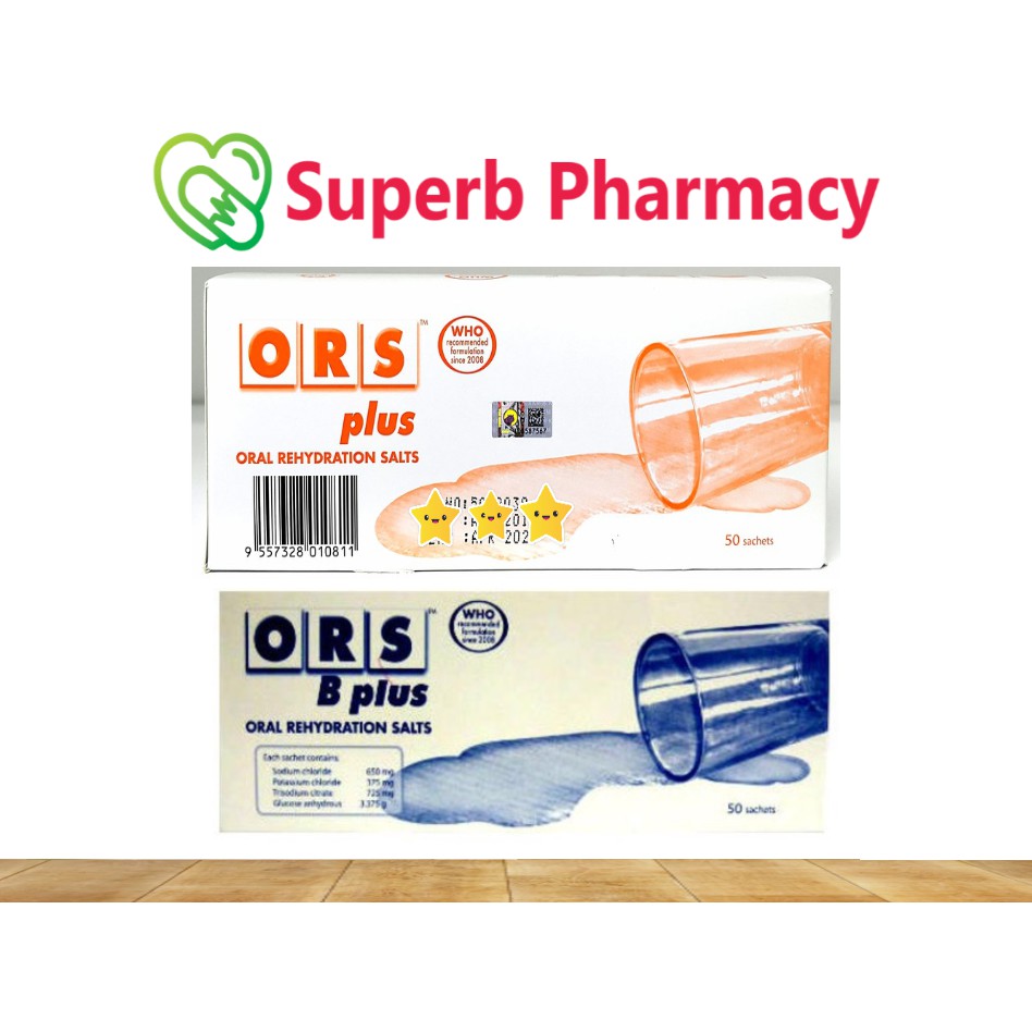 ORS B Plus Oral Rehydration Salts 50'S | Shopee Singapore