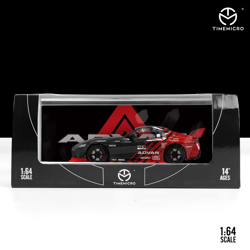 (Premium rubber wheels) TimeMicro 1:64 Toyota Supra LBWK ADVAN model ...