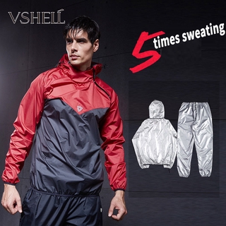 VSHELL Fitness Loss Weight Sauna Suit for Men Sauna Jacket Sweat