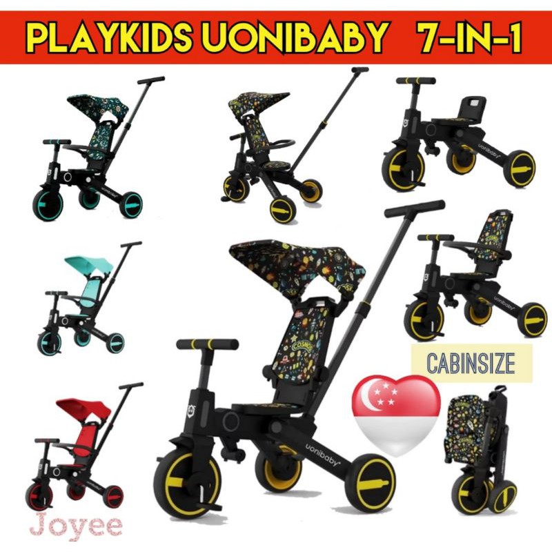 Uonibaby Playkids 7 in 1 Cabin Foldable Kids Children Stroller