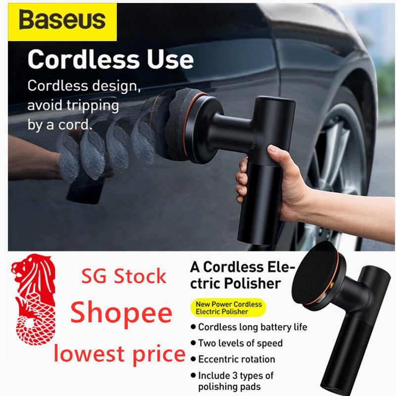 Baseus Car Polishing Machine Electric Wireless Polisher 3800rpm Adjustable Speed Auto Waxing