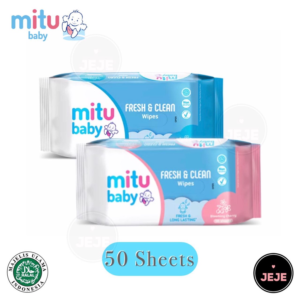 Mitu Baby Wet Wipes Fresh & Clean Wipes Tissue Blossom Berry Cherry