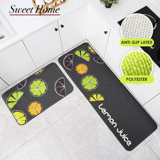 Shop 2 PCS Set Large Kitchen Mats With Crystal Velvet Material Absorbent  Thick Non Slip Washable Area Rugs For Kitchen Floor Indoor Outdoor Entry  Carpet With Beautiful Design (50-80CM And 50-160CM) Online