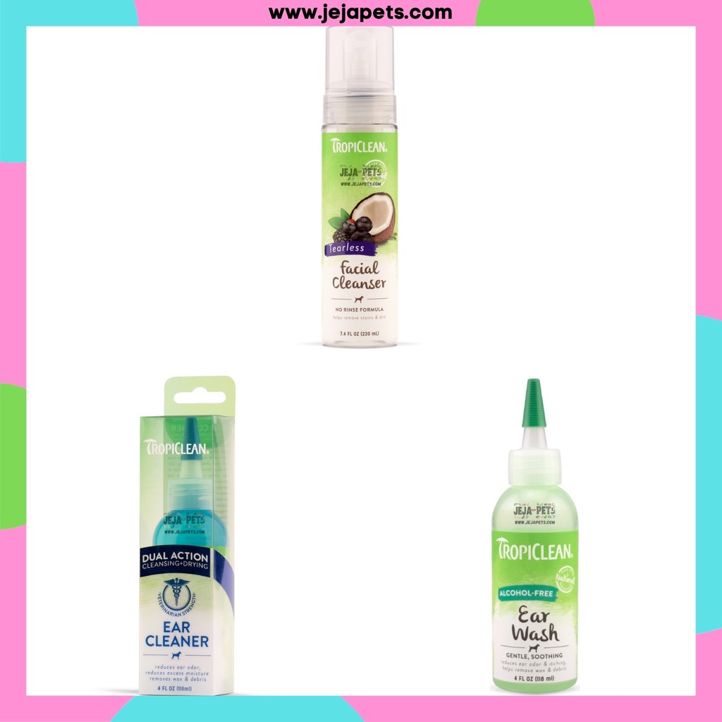 Tropiclean Assorted Grooming Cleanser Ear Wash Cleaner Milk Pet Bath ...