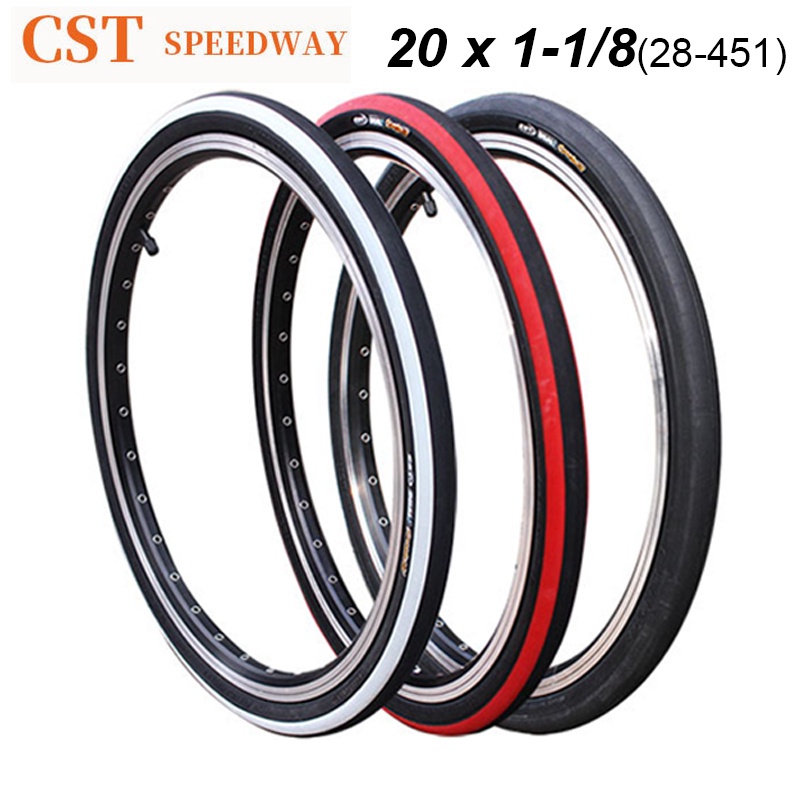 CST Folding Bike Tyre 20 1/8 Bicycle Tire Antislip 60 Tpi