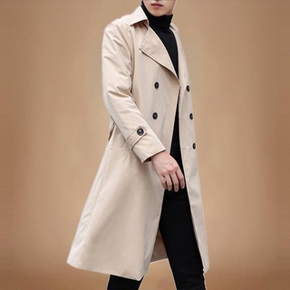 Mens high collar hot sale trench coat