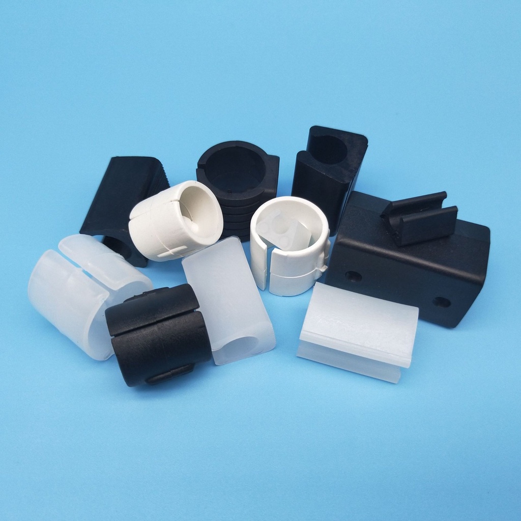 8Pcs Plastic Chair Feet Non-Slip U-type Pipe Clamp Home Office Table ...