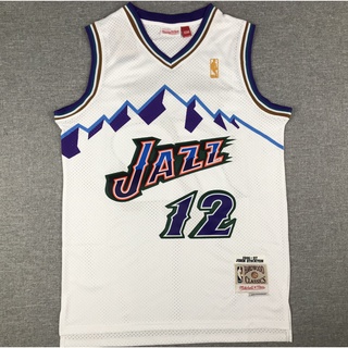 Men's Mitchell & Ness Karl Malone White Utah Jazz Big & Tall Hardwood Classics Swingman Jersey, Size: 2XLT, Jaz White