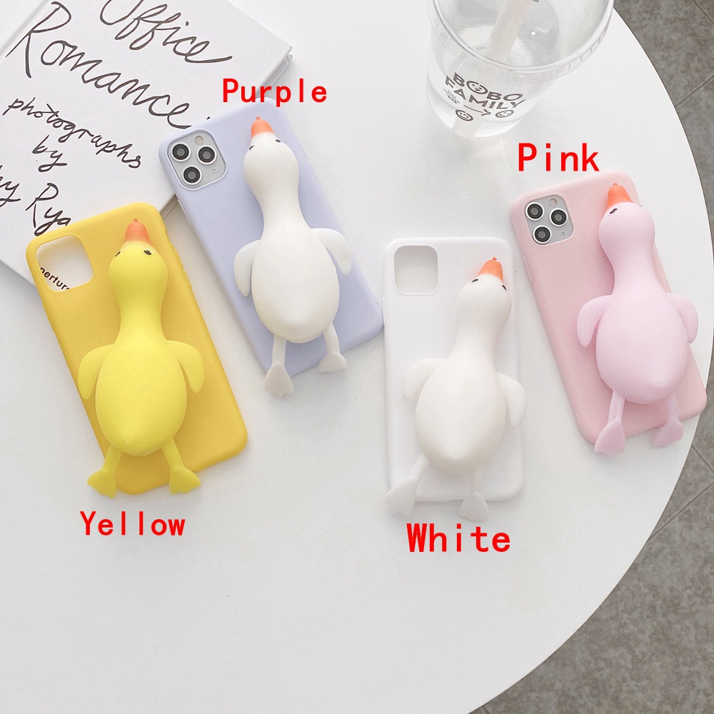 Stress Relieve Squishy Duck Soft Case for iPhone 14 Plus 13 12 Mini 11 Pro  Max Rubber Cover | Shopee Singapore