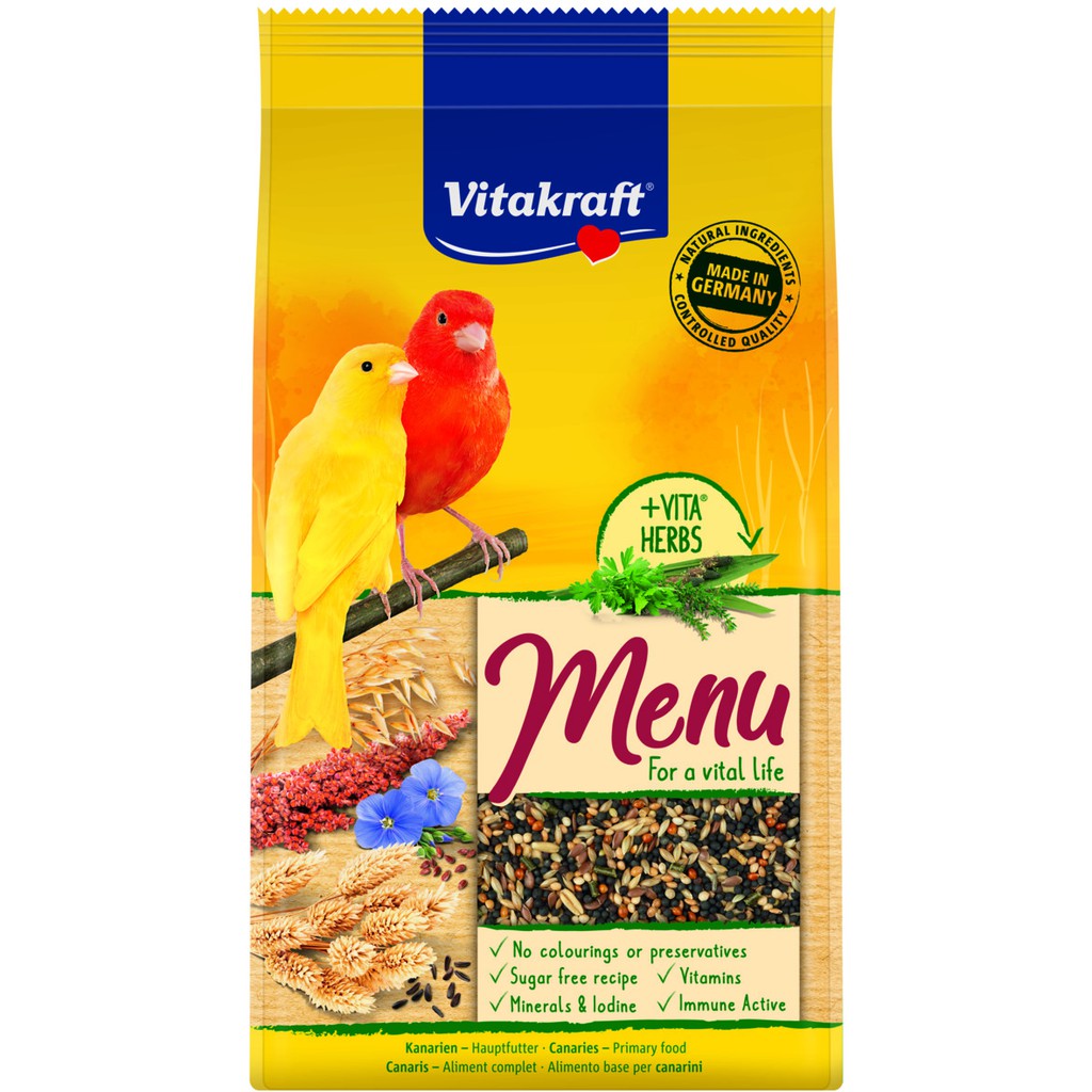 [ Expiry 07/24] Vitakraft Birds Menu Canary 1kg Song Bird Food Diet