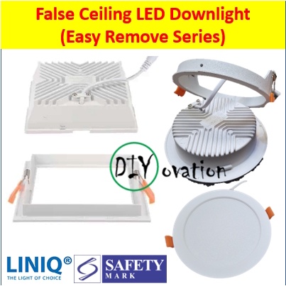 [Easy remove] Liniq 8W/12W Recess False Ceiling Downlight/ 3 tone ...