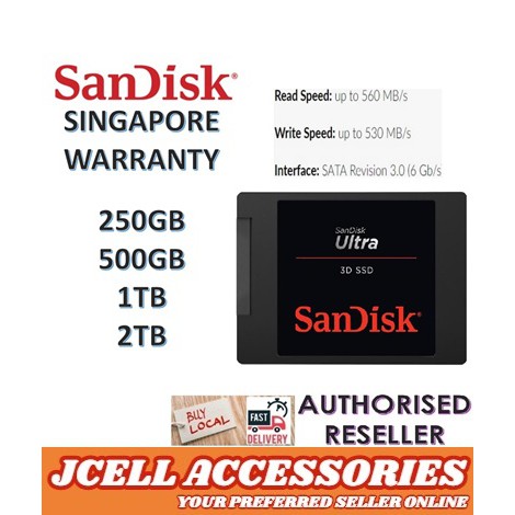  SanDisk Ultra 3D NAND 500GB Internal SSD - SATA III 6