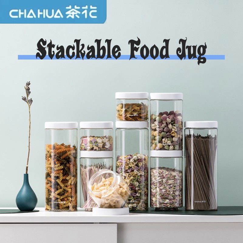 transparent stackable spice containers