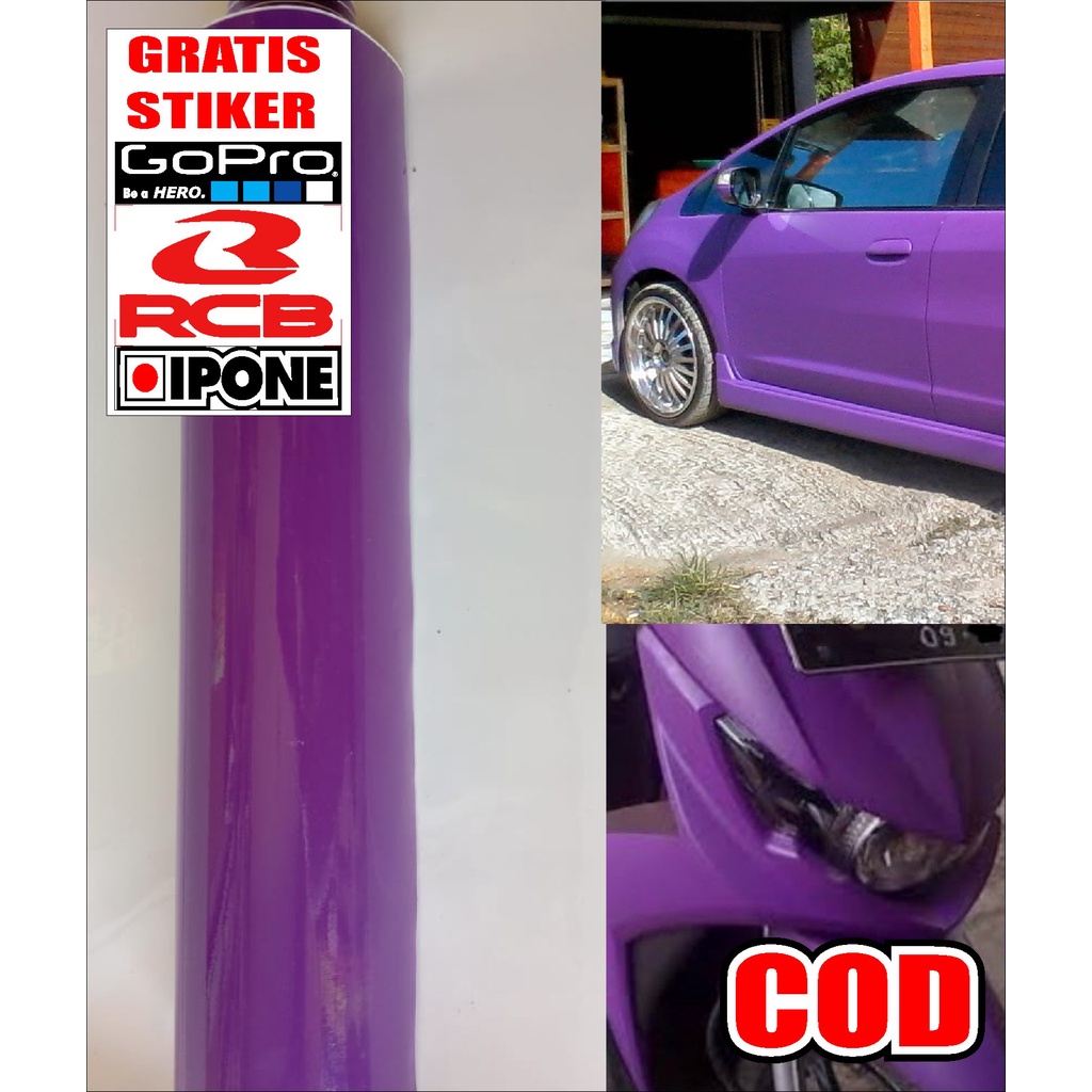 UNGU Purple Velvet sticker/Purple scotlait sticker For Motorcycle/Car ...
