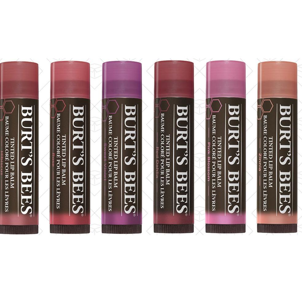 For You Burts Bees Burts Tinted Lip Balm Hibiscus Rose Red Dahlia Zinnia Tankss