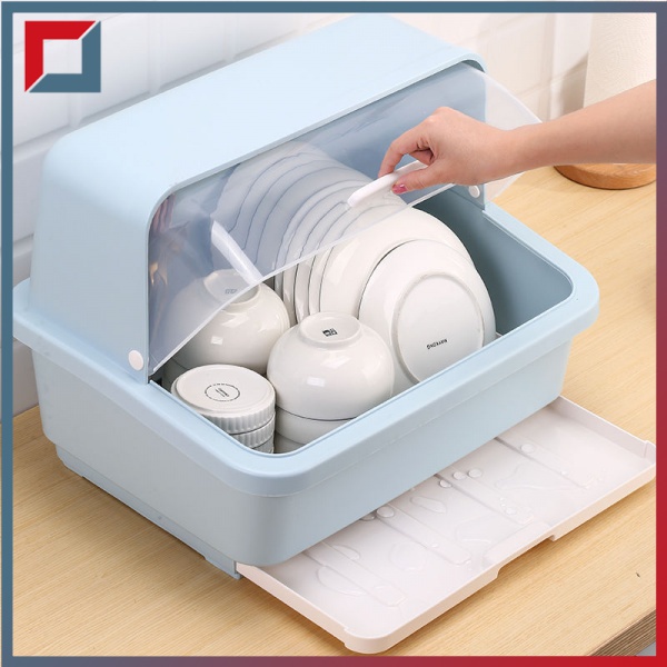 [Hot selling] dish storage box rack kitchen organiser with Cover ...