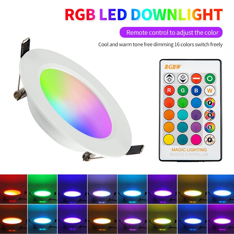 Remote control dimmable colour store changing led downlights