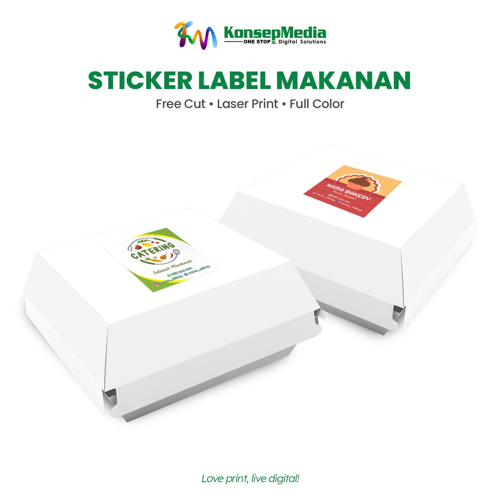 Food Label Sticker Set | Box Packaging Stickers For Catering/Cake/Food ...