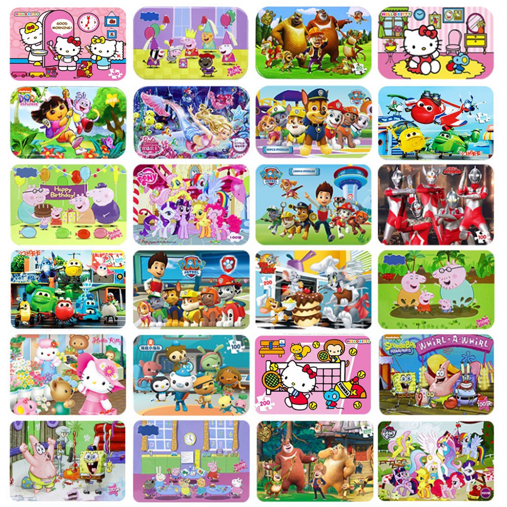 ? PIKACHU Kids Puzzle ? Frozen Paw Patrol Poli Spiderman Children Day Gifts Goodie Bag Party Favors Educational Toys