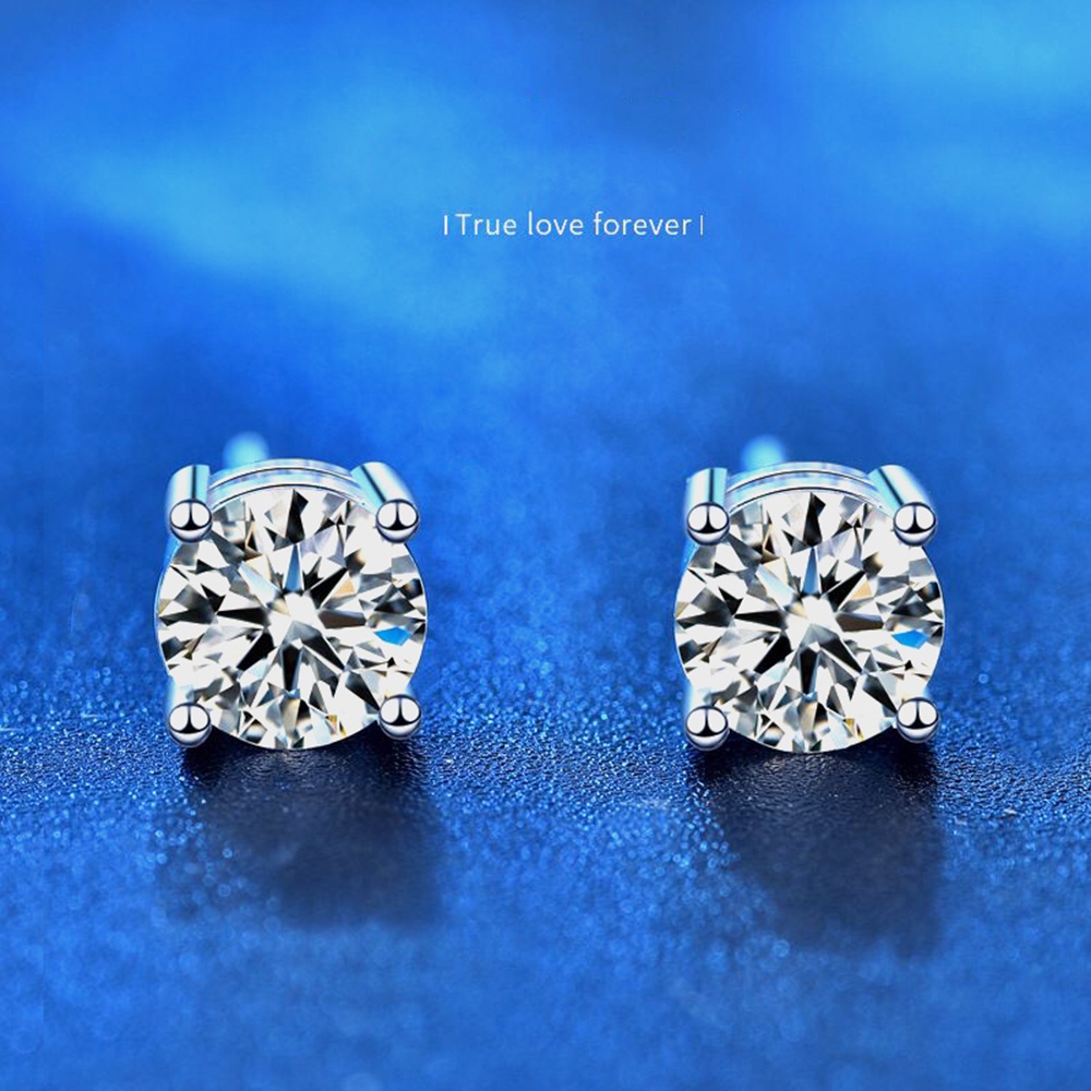 Mens blue diamond on sale earrings