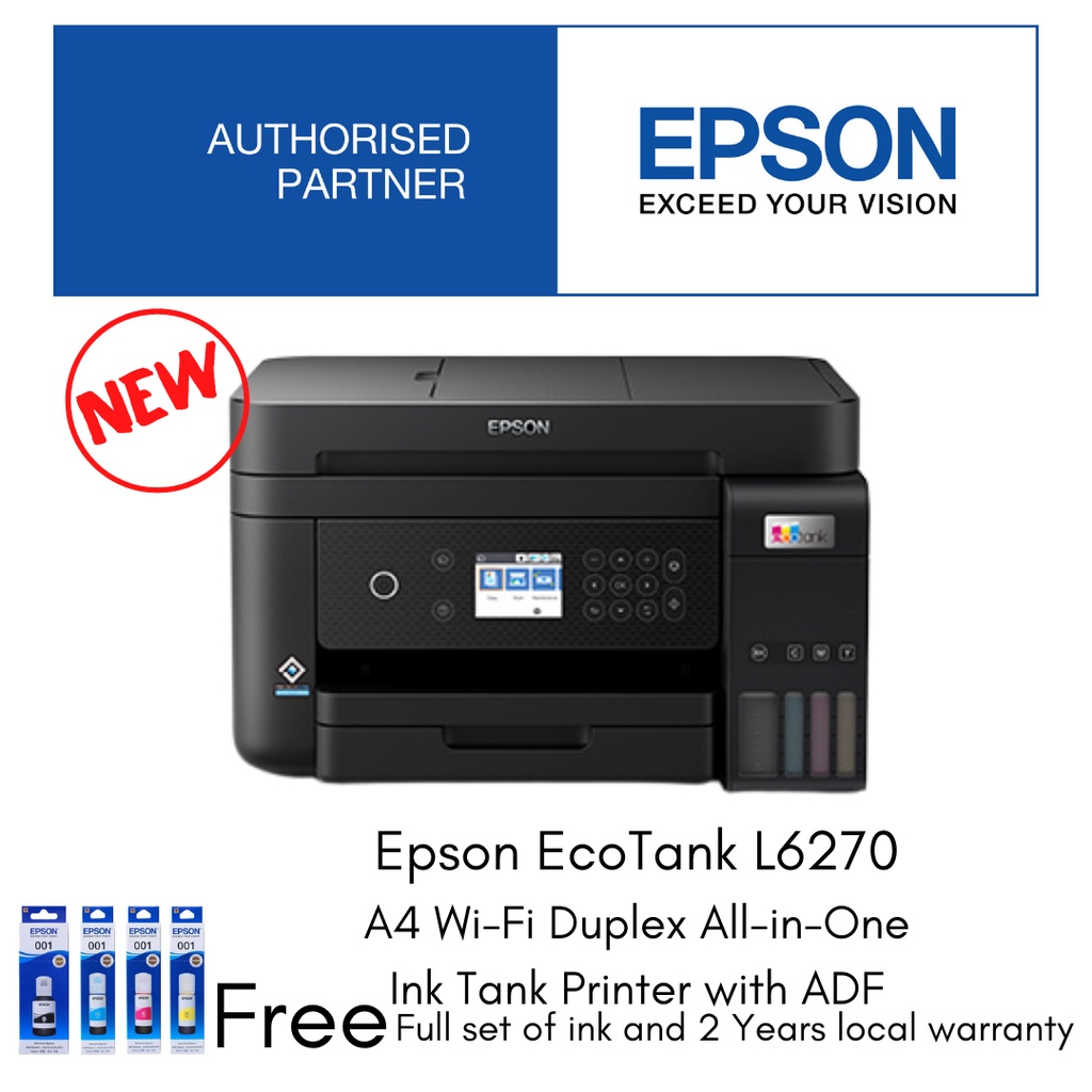 Epson Ecotank L6270 A4 Wi Fi Duplex All In One Ink Tank Printer With Adf Replacement Model Of 0047