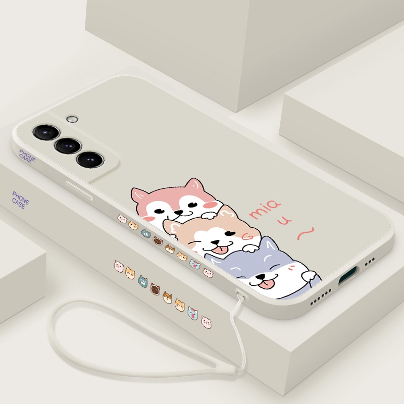 Casing Samsung Galaxy S23 S22 Plus S23 Ultra Three Pets Cute Cartoon ...