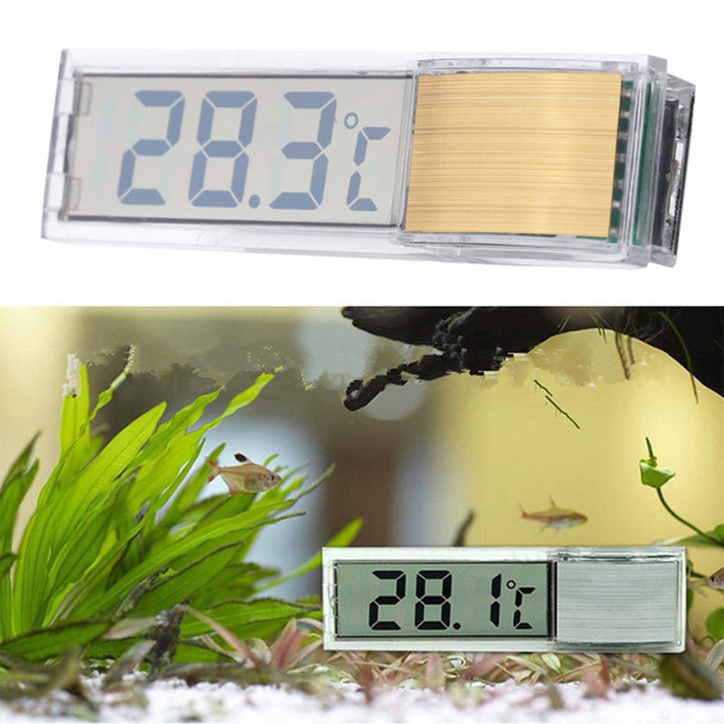 LCD Digital Aquarium Thermometer 3D Fish Tank Water Temperature Tester ...