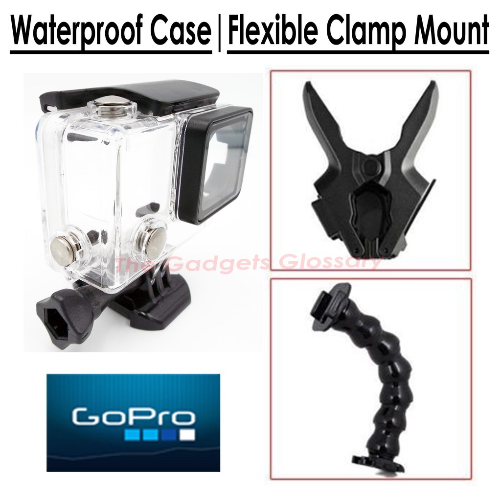 GOPRO Hero 1 2 3 3+ 4 Waterproof Casing Flexible Clamp Camera Holder ...