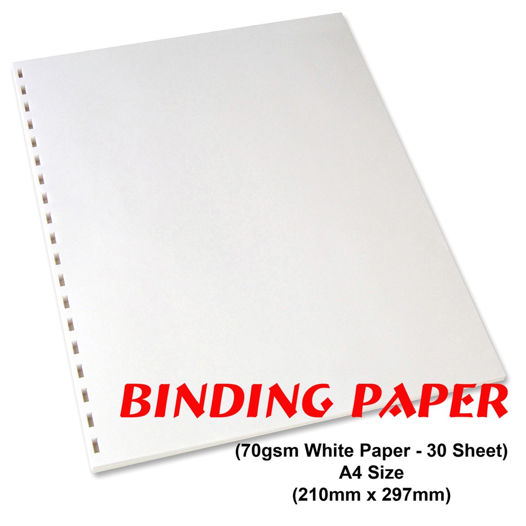 A4 Binding Paper / Binding Colour Paper / Kertas Berlubang / A4 Exam ...