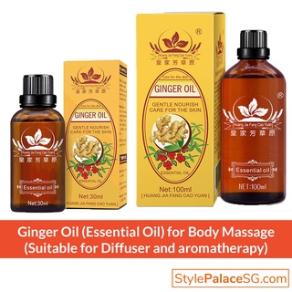 EELHOE Ginger Oil, 100% Natural Lymphatic Detox Ginger Oil for