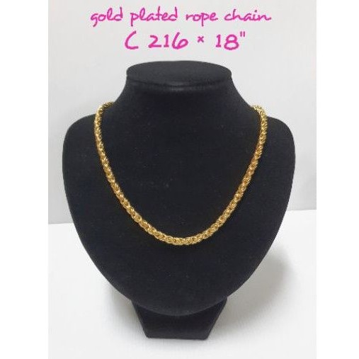 Gold plated sale rope necklace