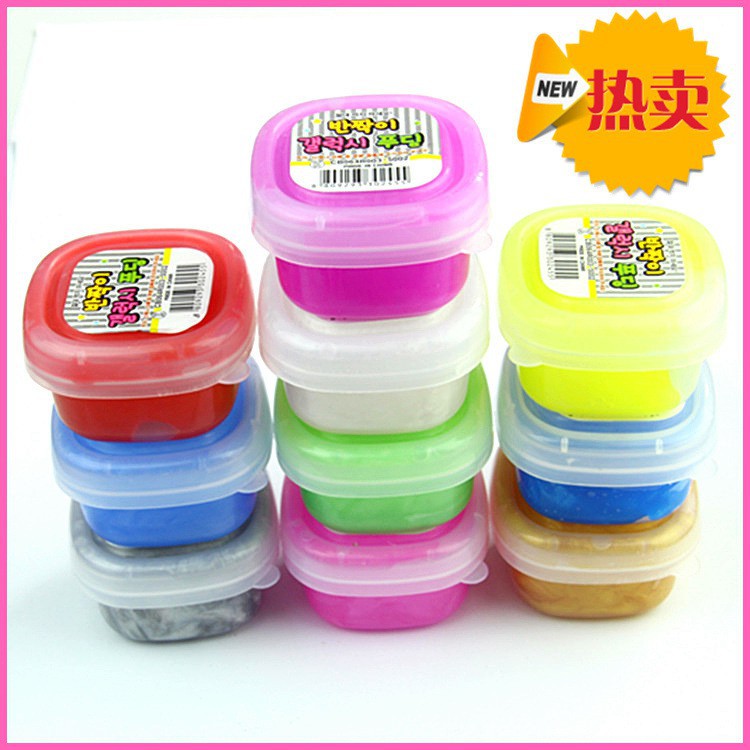Crystal Mud Play Doh Kids Polymer Clay Air Dry Plasticine Magic